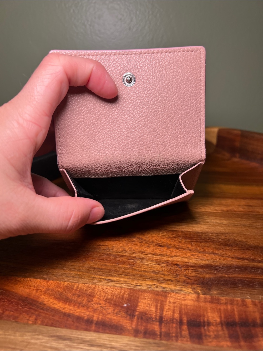Saint Laurent Pink Pebbled Leather Tri-Fold Wallet with Box - Picture 9 of 14